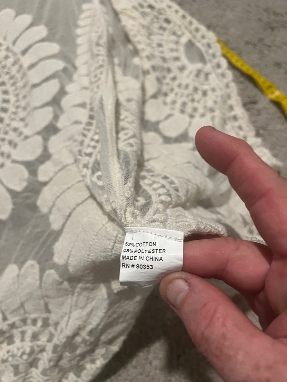 Rebellion Off White Bohemian Open Kimono Resort Coastal Beach Vacation Pool - Picture 8 of 9